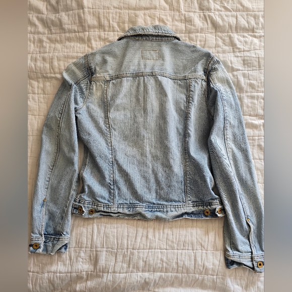 Vtg Distressed Ralph Lauren Polo Jean Co Blue Denim Lydia Jean Jacket Women's L - Picture 4 of 8